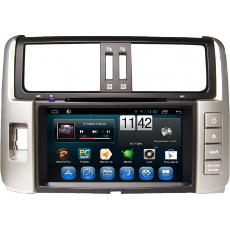 Штатная магнитола Carmedia KR-8005-S10 для Toyota LC Prado 150 2009-2013 с DSP процессором, 4G модемом и CarPlay на Android 10
