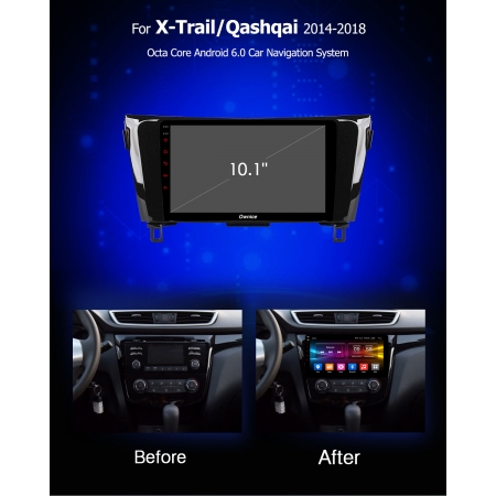 Штатная магнитола Carmedia OL-1675 для Nissan Qashqai 2013+, X-Trail 2015+ c DSP процессором с CarPlay на Android 10
