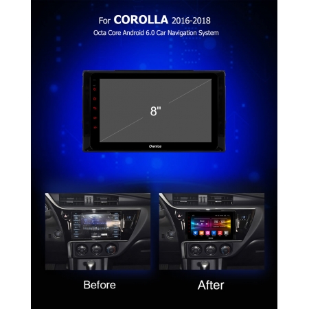 Штатная магнитола Carmedia OL-8685 для Toyota Corolla E180, Fortuner 2016+ c DSP процессором с CarPlay на Android 10