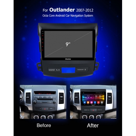 Штатная магнитола Carmedia OL-9636 для Mitsubishi Outlander XL 2006-2012, Peugeot 4007 2007-2012, Citroen C-Crosser 2007-2012 c DSP процессором с CarPlay на Android 10