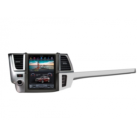 Головное устройство в стиле Тесла Carmedia ZF-1207-DSP для Toyota Highlander 2014+ c DSP процессором на Android