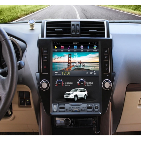 Головное устройство в стиле Тесла Carmedia ZF-1215-DSP для Toyota LC Prado 150 2014-2016 (без кругового обзора) c DSP процессором на Android