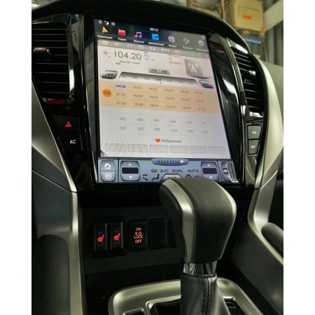 Головное устройство в стиле Тесла Carmedia ZF-1236-DSP для Mitsubishi Pajero Sport 2016+ (Круговой обзор только с передачи ЗХ) c DSP процессором на Android