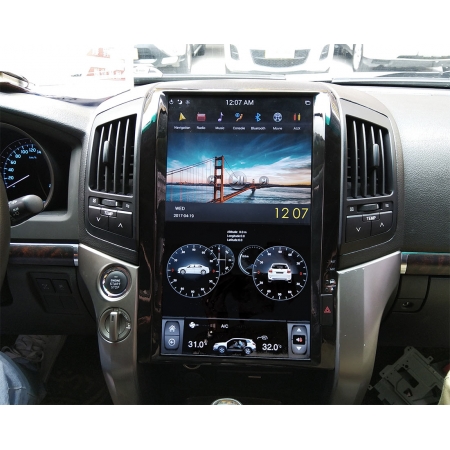 Головное устройство в стиле Тесла Carmedia ZF-1806L-DSP для Toyota Land Cruiser 200 2007-2015 Elegance c DSP процессором на Android
