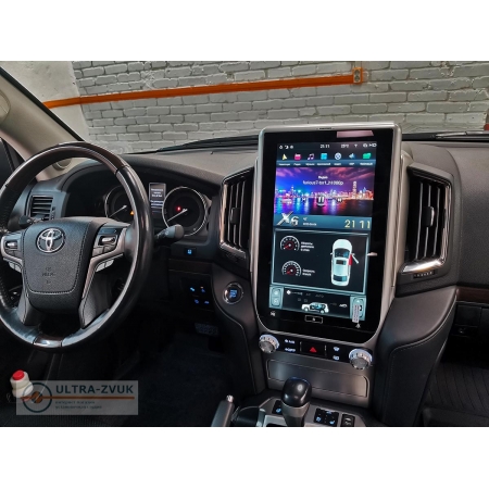 Головное устройство в стиле Тесла Carmedia ZF-1807H для Toyota LC 200 2015+ на Android