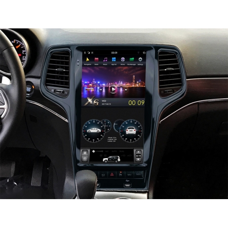 Головное устройство в стиле Тесла Carmedia ZF-1823B-DSP для Jeep Grand Cherokee (Поддержка всех функций авто) c DSP процессором на Android