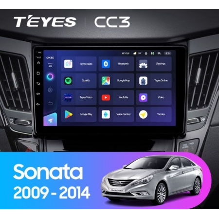 Штатная магнитола Teyes CC3 4/64Gb для Hyundai Sonata 2010-2013 8 ядер, DSP процессор, QLED дисплей, LTE модем, Andriod 10