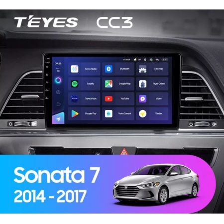Штатная магнитола Teyes CC3 4/64Gb для Hyundai Sonata 2014-2016 8 ядер, DSP процессор, QLED дисплей, LTE модем, Andriod 10