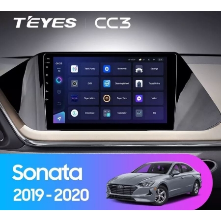 Штатная магнитола Teyes CC3 6/128Gb для Hyundai Sonata 2020+ 8 ядер, DSP процессор, QLED дисплей, LTE модем, Andriod 10