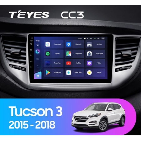Штатная магнитола Teyes CC3 6/128Gb для Hyundai Tucson 2016-2018 8 ядер, DSP процессор, QLED дисплей, LTE модем, Andriod 10