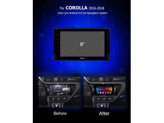 Штатная магнитола Carmedia OL-8685 для Toyota Corolla E180, Fortuner 2016+ c DSP процессором с CarPlay на Android 10