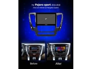 Штатная магнитола Carmedia OL-9638 для Mitsubishi Pajero Sport, L200 2017+ c DSP процессором с CarPlay на Android 10