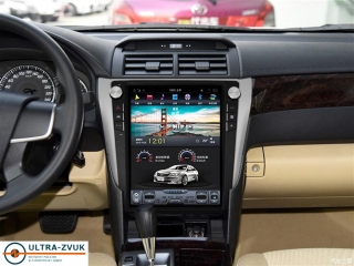 Головное устройство в стиле Тесла Carmedia ZF-1206-DSP для Toyota Camry V50, Camry V55 c DSP процессором на Android