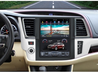 Головное устройство в стиле Тесла Carmedia ZF-1207-DSP для Toyota Highlander 2014+ c DSP процессором на Android