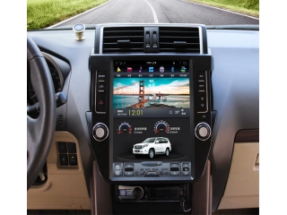 Головное устройство в стиле Тесла Carmedia ZF-1215-DSP для Toyota LC Prado 150 2014-2016 (без кругового обзора) c DSP процессором на Android