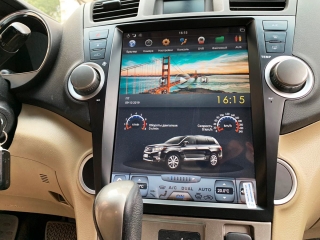 Головное устройство в стиле Тесла Carmedia ZF-1225-DSP для Toyota Highlander 2007-2013 c DSP процессором на Android