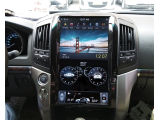 Головное устройство в стиле Тесла Carmedia ZF-1806L-DSP для Toyota Land Cruiser 200 2007-2015 Elegance c DSP процессором на Android