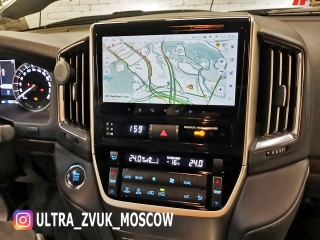 Штатная магнитола Redpower 71201 Slim для Toyota Land Cruiser 200 2014+ с DSP процессором, 4G модемом и CarPlay на Android 10