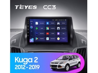 Штатная магнитола Teyes CC3 3/32Gb для Ford Kuga 2012+ 8 ядер, DSP процессор, QLED дисплей, LTE модем, Andriod 10