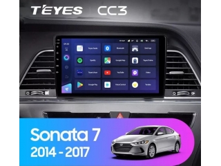 Штатная магнитола Teyes CC3 3/32Gb для Hyundai Sonata 2014-2016 8 ядер, DSP процессор, QLED дисплей, LTE модем, Andriod 10