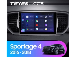 Штатная магнитола Teyes CC3 3/32Gb для Kia Sportage 2016-2018 8 ядер, DSP процессор, QLED дисплей, LTE модем, Andriod 10