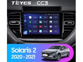 Штатная магнитола Teyes CC3 4/64Gb для Hyundai Solaris 2020+ 8 ядер, DSP процессор, QLED дисплей, LTE модем, Andriod 10